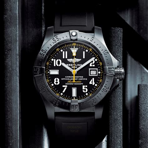 breitling avenger seawolf blacksteel code yellow review|Breitling watches yellow face.